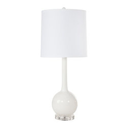 WORLDS-AWAY - Lydia Table Lamp, White - Table Lamps