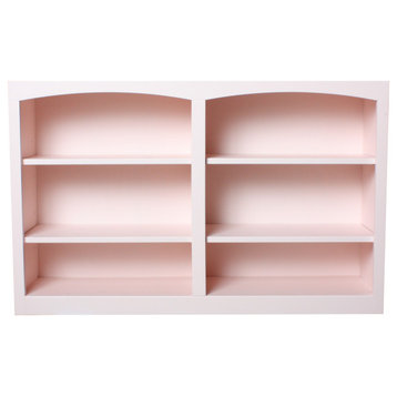 Solid Wood Bookcase, 30"x48", Blush Pink