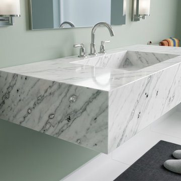 Bespoke Platinum White Marble Sinks | Silver & Ice Collection