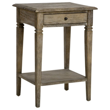 Claude End Table, Limed Gray