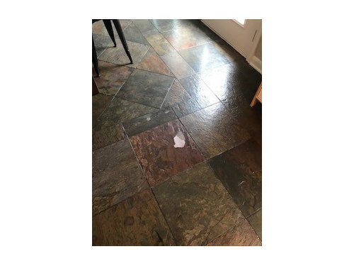 Older Slate Tile Flaking In Kitchen