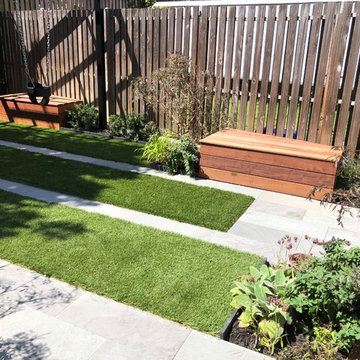 Brooklyn backyard with small playground