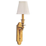 Hudson Valley Lighting - Beekman, One Light Fabric Shade Wall Sconce, Aged Brass Finish, Fabric Shade - Shade Finish: Off White