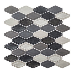 Beveled Elongated Hex &ndash; Silhouette &ndash; 11.375 x 10.5 &ndash; (10130) - Mosaic Tile - Jef - Mosaic Tile