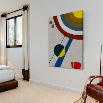 "Yellow Target" Painting Print on Wrapped Canvas