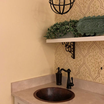 16" Round Hammered Copper Prep Sink w/ 3.5" Drain Opening (BR16DB3)