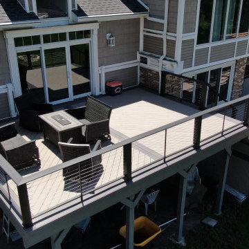 TimberTech Slate Gray Deck with cable rails in McHenry, IL
