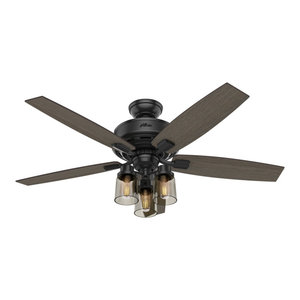 Hunter Fan Company 72 Matte Black Ceiling Fan With Wall Control