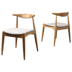 GDF Studio Sandra Mid Century Modern Dining Chairs Set of 2