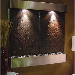 Mirage Waters Wall Fountain with Stainless Steel - Indoor Fountains