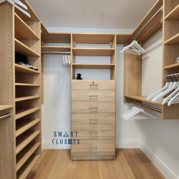 Master Walk In Closet - The Chameleon Finish Designed By Smart Closets
