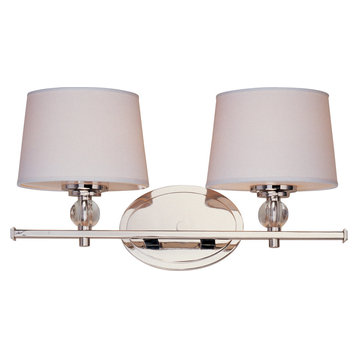 Rondo 2-Light Bath Vanity Sconce, Polished Nickel