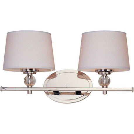 Rondo 2-Light Bath Vanity Sconce, Polished Nickel