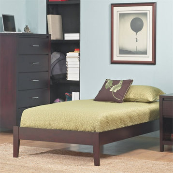 Modus Nevis Contemporary California King Solid Wood Platform Bed in Espresso