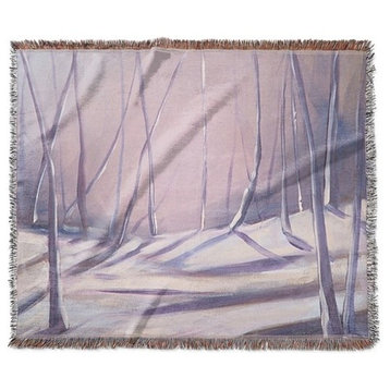 "Lilac Snowfall" Woven Blanket 60"x50"