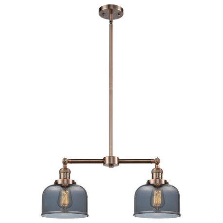 Innovations 2-LT Large Bell 22" Chandelier - Antique Copper