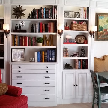 After: Multipurpose Room, New Custom Book Cases