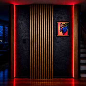 Sliding Door with Integrated LED at Night