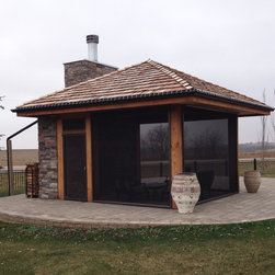 Motorized Screen Enclosure with Storm Door - Products