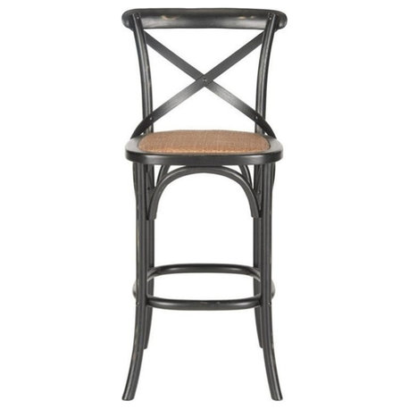 Safavieh Franklin Oak Wood Barstool in Hickory