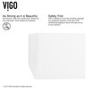 VIGO Bavaro Matte Stone Vessel Sink and Niko Faucet Set, Brushed Nickel Pop-Up Drain