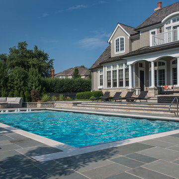 Highland Park,IL Swimming Pool, Separate Elevated Hot Tub, Sunshelf w/ Bubblers