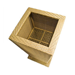 Tall Wicker Outdoor Planter - Products