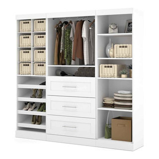 Bestar Versatile 72W Closet Organizer in white