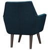Ezra Azure Upholstered Fabric Armchair