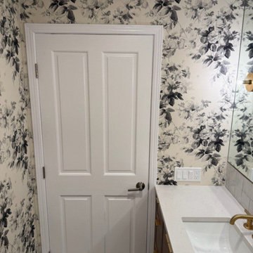 Wallpaper installation Powder room  in West Linn