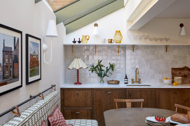 Design ideas for an eclectic dining room in Essex.