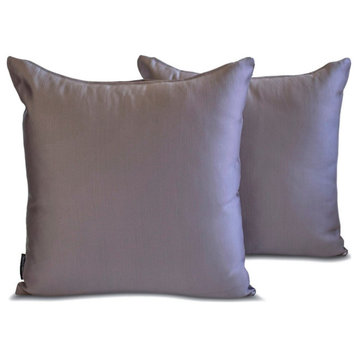 Ash Purple 14"x26" Lumbar Pillow Cover Set of 2 Solid - Ash Purple Slub Satin