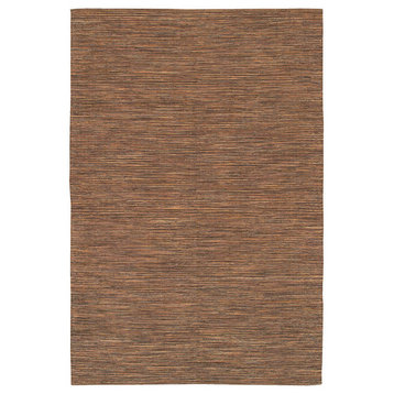 India Contemporary Area Rug, Brown, 2'6x7'6 Runner