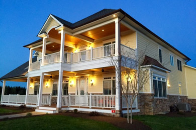 Example of a transitional exterior home design in DC Metro