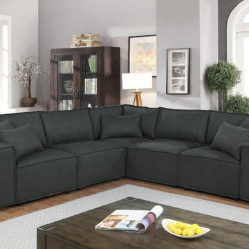 Jenson 99" Modular Sectional Sofa in Linen