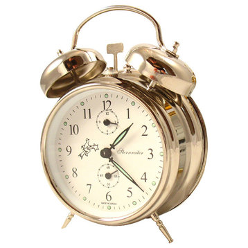 Double Bell Alarm Clock, Silver
