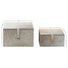 Eclectic Gray Leather Box 95932