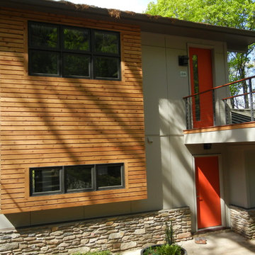 Modern addition to 60's Ranch House