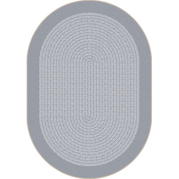 Like Home 10'9" x 13'2" Oval area rug in color Silver