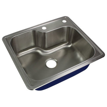 Transolid Meridian 25"x22 1/64"x9" Single Drop-in SS Kitchen Sink
