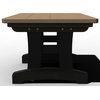 Poly Lumber Rectangle Coffee Table, Weathered Wood & Black