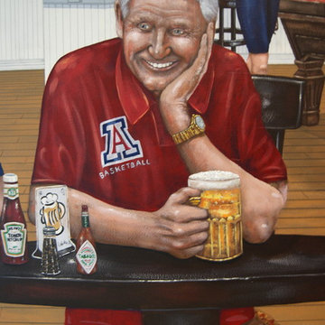 University of Arizona Sports Bar themed Mural by Tom Taylor of Wow Effects