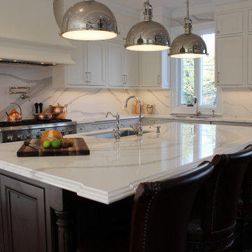 Face framed, solid wood painted kitchen remodeling. Thornhill 2019