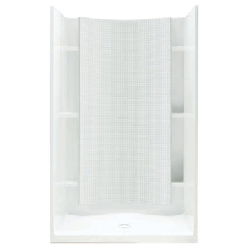 Sterling Alcove 36"x36"x77" Vikrell Center Shower Kit, White