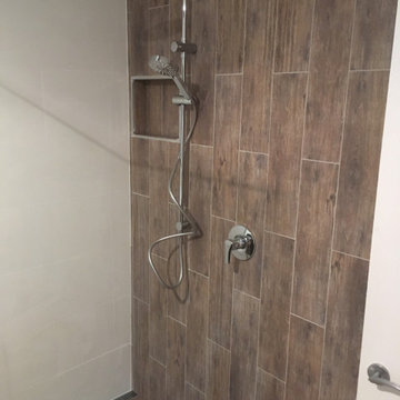 N Timber Dark Timber Look Tile & ES020 Neutral Tile