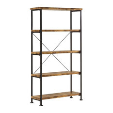 Bookcases For Your Home Houzz Coaster Fine Furniture Bookcase In Antique Nutmeg Finish 801542 Bookcases