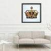 "Crown w/Round Arches" Hand Made Art Collage by Alex Zeng in Solid Black Frame