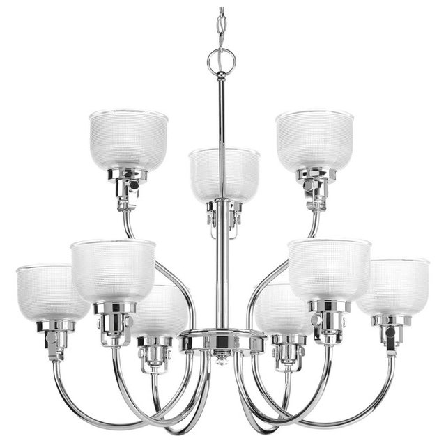 Archie Collection 9 Light 2 Tier Chandelier Traditional Progress Lighting P4690 15 Archie Chrome 9 Light Chandelier