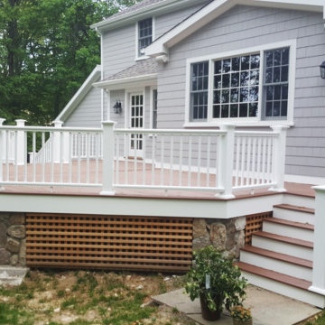 7" Light Mist Individual HardieShingle with Arctic White HardieTrim
