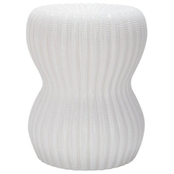 Safavieh Hour Glass Ceramic Garden Stool in White